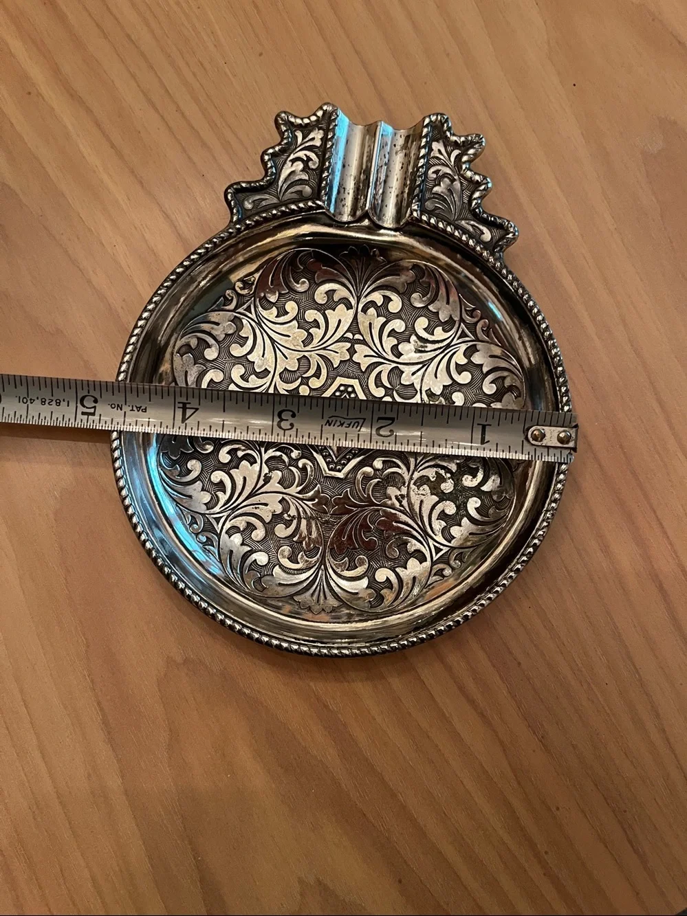 Silver plated Embossed Floral  Tray